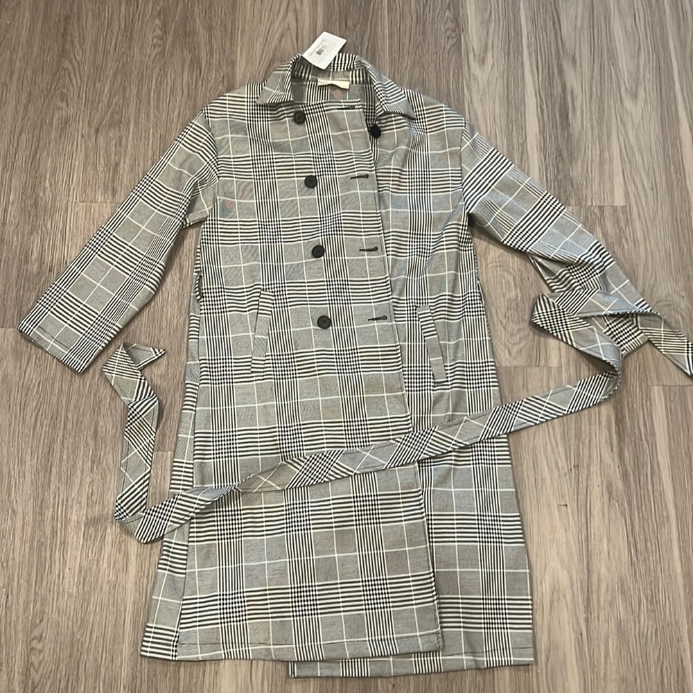 Black and White Trench Coat